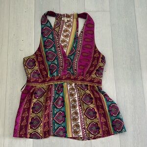 Womens sleeveless top with razorback